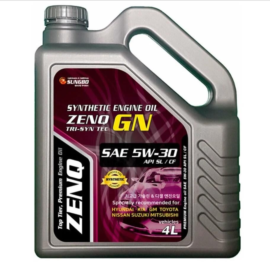 Масло моторное ZENQ GN 5W30 4л SL/CF синтетика купить в Москве